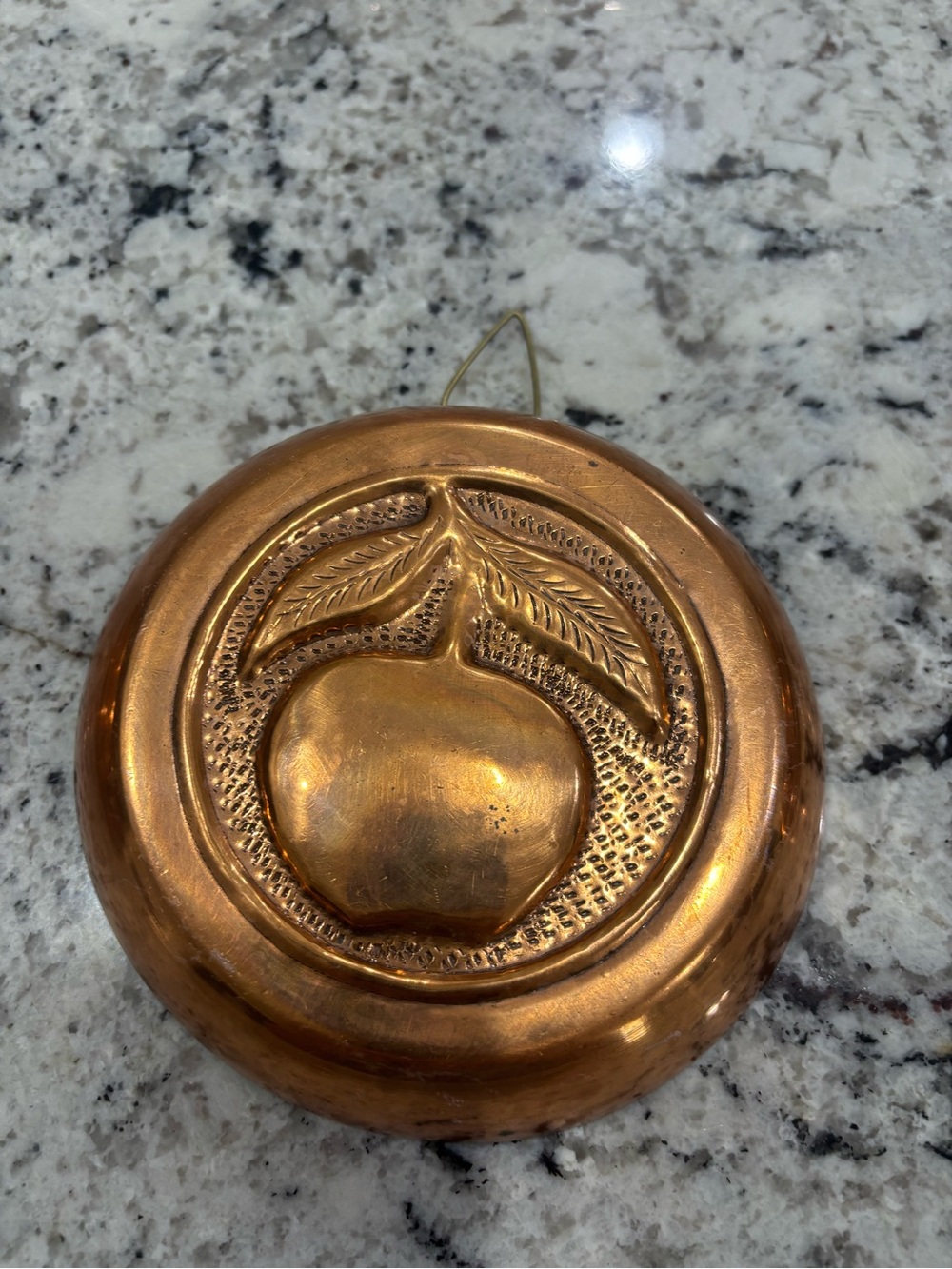 Vintage Copper Kitchen Molds Lot of 4 Cherry Pear Wheat Apple Cottagecore - Picture 5 of 15